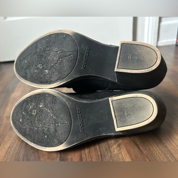 Rocket Dog Black Suede Heeled Boots - Picture 8 of 9